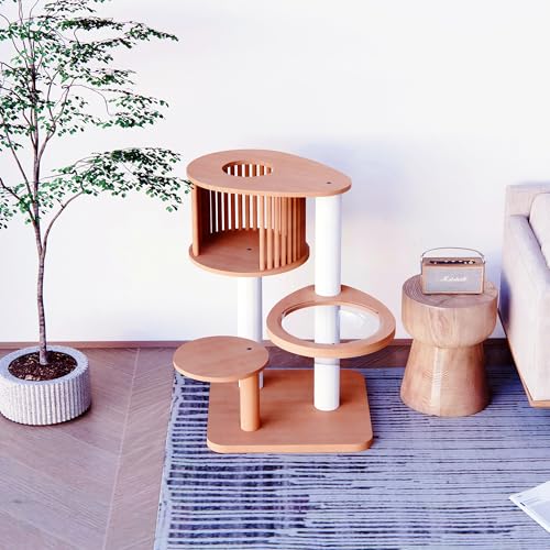 Cat Tree 36.4" Solid Wood Multi (L23.6"xW23.6"xH36.4")