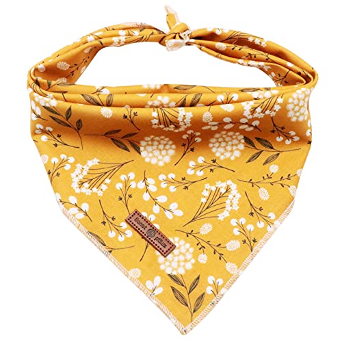 Flower Dog Bandana (Yellow / Small (Pack of 1))