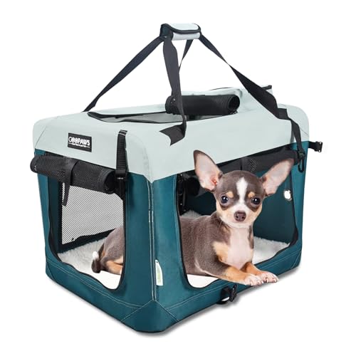 3 Door Soft Dog Crates Kennel (8-Teal Blue)