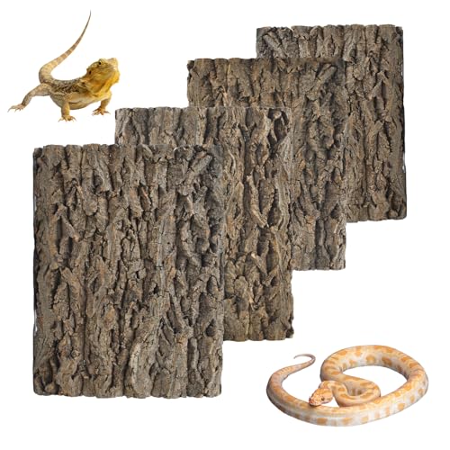 4PCS Reptile Cork Bark Mat (【15.74 x 11.81 In】)