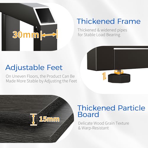 55 Gallon Fish Tank Stand with Power Outlet (Black / 55 Gallon)