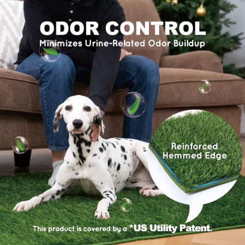 HQ4US Dog Grass Pad with Tray (L - 34" x 23" for Dog＜ 28'' Length)