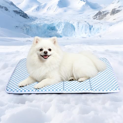 Dog Cooling Mat for Large Dogs (Blue / 24"L x18"W x 0.8"H)