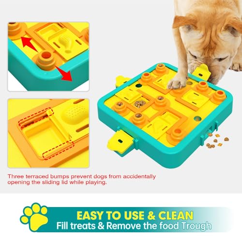 Dog Puzzle Toy Mental Stimulation (Level 3 in 1-Advanced-Blue Board)
