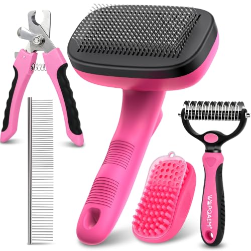 5 PCS Cat & Dog Grooming Kit Brush (Pink 5pc)