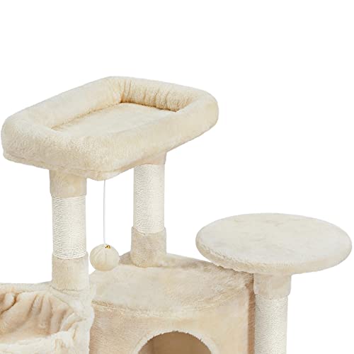 42in Cat Tree Tower for Indoor Cats (Beige)