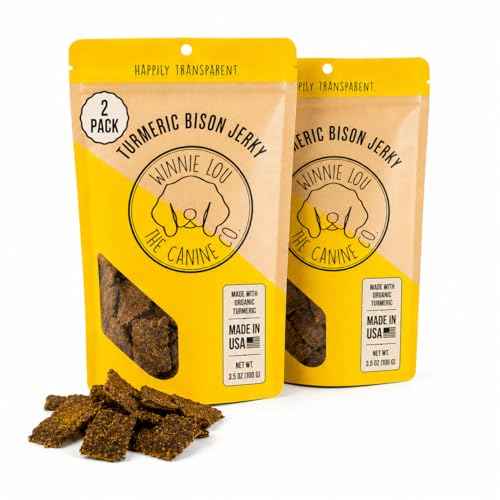 Winnie Lou Turmeric Bison Jerky Dog Treats (2.5 Ounce (Pack of 2))