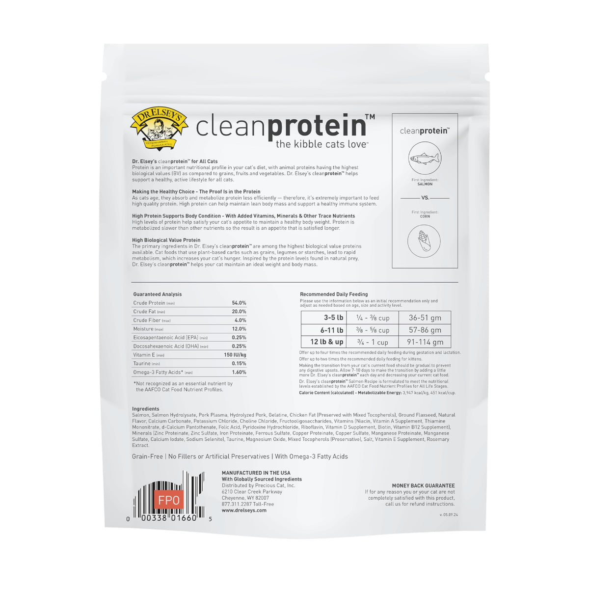 Cleanprotein Salmon Formula Dry Cat Food (2 Pound (Pack of 1))