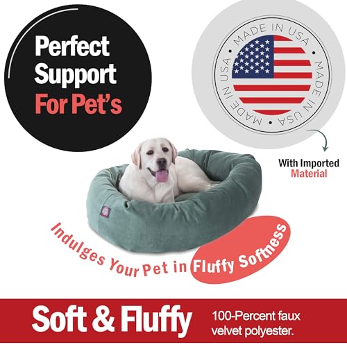 Micro Velvet Dog Bed (Azure)