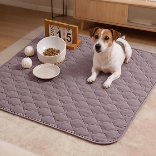100% Double Sided Waterproof Dog Blanket Soft Pet Bed Cover Reversible Protect Furniture Couch Sofa Car for Puppy Large Dog Cat (30x30 Inch (Pack of 1) / Dark Sea Fog/Light Sea Fog)