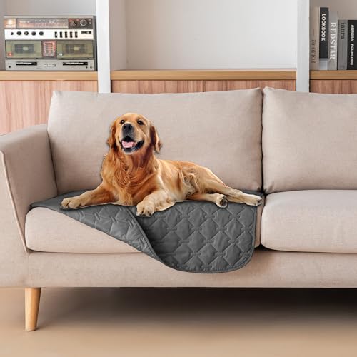 Waterproof Armchair Covers for Pets (30x30 Inch (Pack of 1) / Dark Grey)