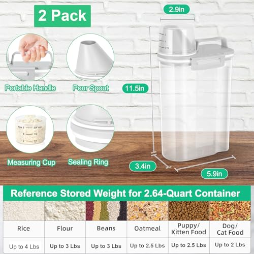Rice Storage Container 2 Pack (Light grey & Light grey)