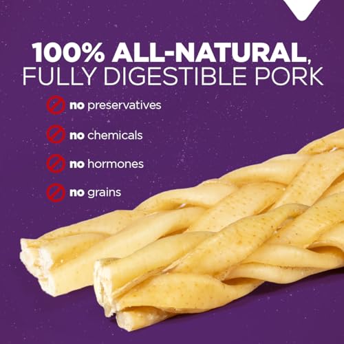 Braided Pork Collagen Dog Chews (10 Count (Pack of 1))