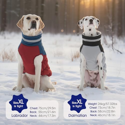 Dog Coat for Large Dogs (Dark Blue / XXXL(chest:43in))