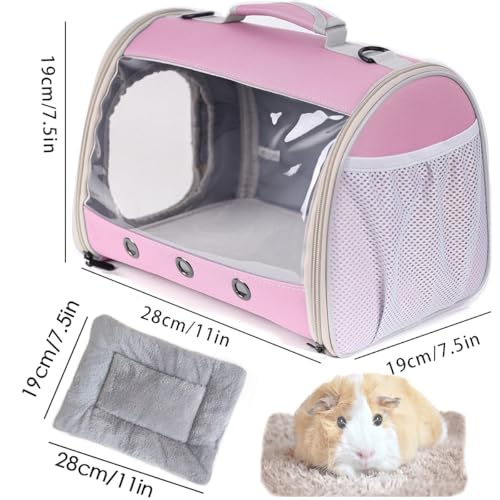 Small Animal Travel Backpack Carrier (Pink)