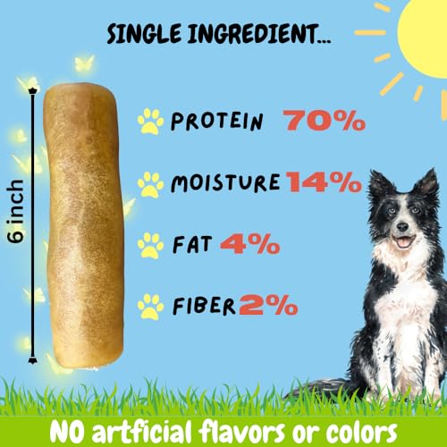 6 Inch Beef Collagen Rolls for Dogs