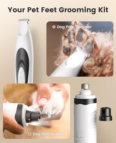 2 in 1 Dog Nail Grinder & Paw Trimmer Kit (2-in-1 Set)