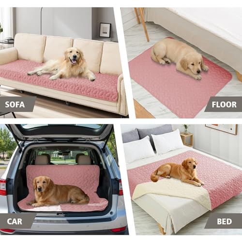 Pet Bed Cover Dog Bed Blanket for Sofa and Furniture Waterproof New Pattern Design (30x70 Inch (Pack of 1) / Pink)