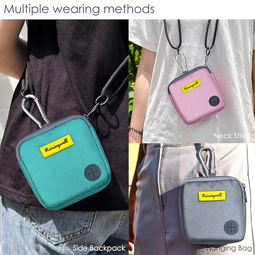 Dog Treat Pouch for Pet Walking and Training with Clicker Poop Bags Small Fanny Zipper Pack Holder for Puppy Snack Dispenser Kit for Leash and Outdoor Use （Green） (One Bag / a5.Green2)