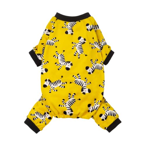 Zebra Dog Fleece Pajamas (Zebra / Small)