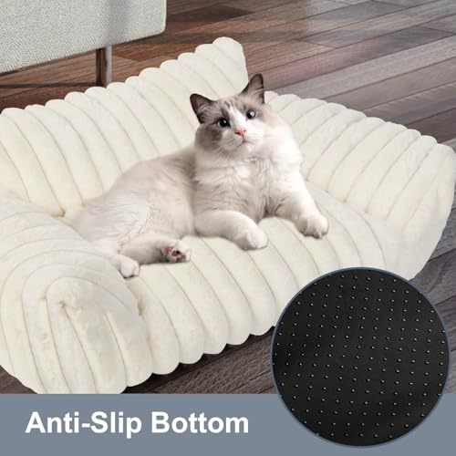 Dog Beds for Small Dogs (Medium(30x20x10") / White)