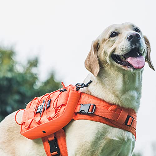 Dog Backpack for Medium & Large Dogs (Orange / Large)
