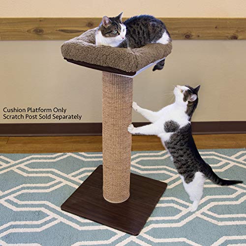 Sisal Post Scratcher Perch Platform Attachment Accessory (D) Scratching Post Platform Bed (Tan))