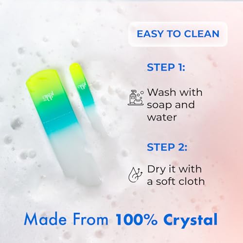 Crystal Nail and Feet Care Kit (2-Piece Set / Purple & Fucsia)