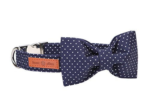 Boy Dog Collar with Bowtie (Blue Point / X-Large (Pack of 1))