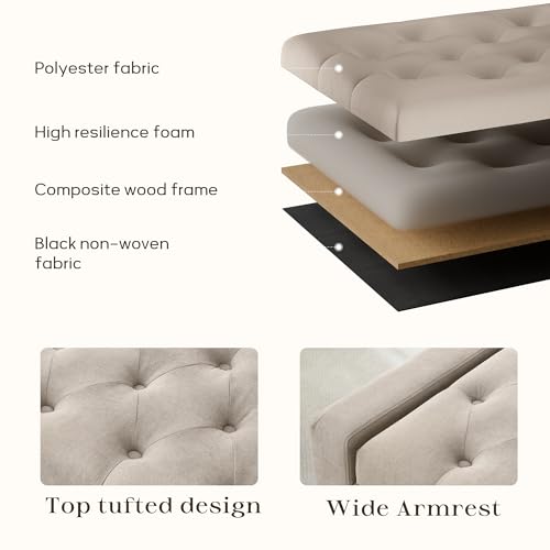 Ottoman with Storage (Khaki)