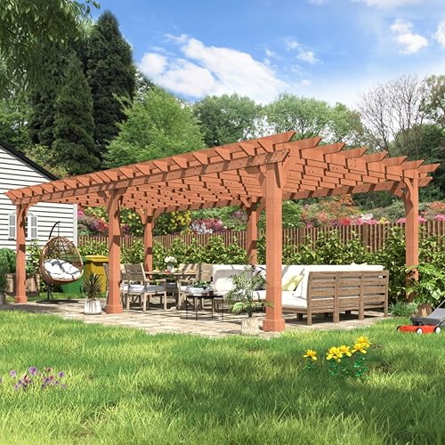 12x24 FT Cedar Wood Pergola (12x24 FT)
