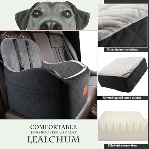 Dog Booster Car Seat for Small (Black/Grey / Medium)