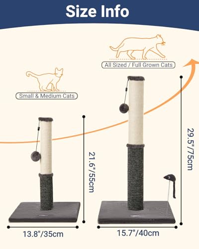 Cat Scratching Post (21.6" / Smokey Gray)
