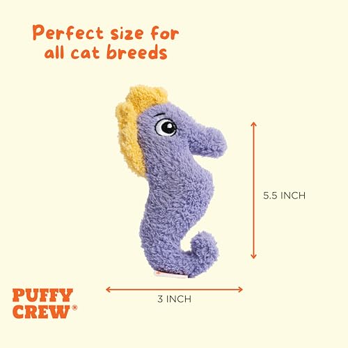 Interactive Catnip Cat Plush Toy (Seahorse)