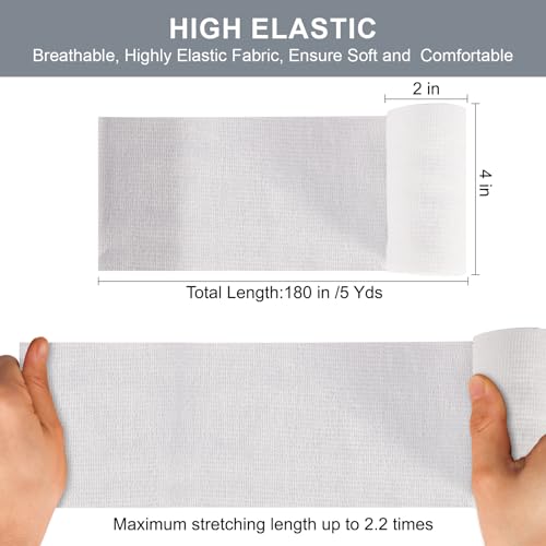 24 Pack Self Adhesive Bandage Wrap (White / 4 Inch)