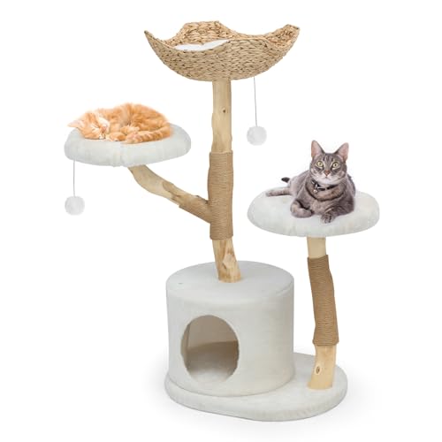 Solid Wood Cat Tree Tower (Three layer)
