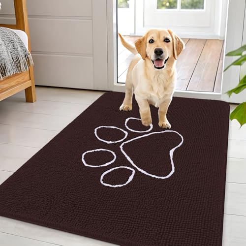 Dog Door Mat for Muddy Paws 44x32 (Brown / 44" X 32")