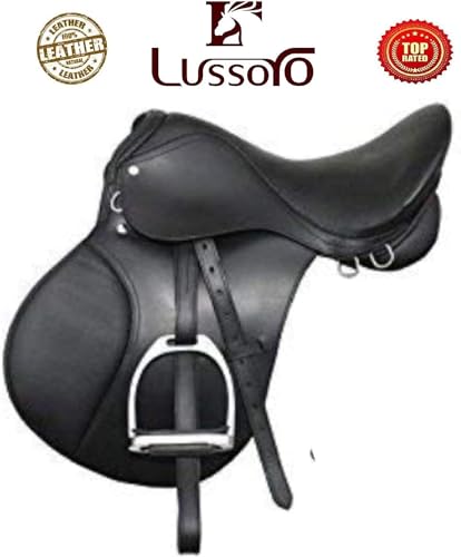 Leather English Riding Horse Saddle Starter Kit for Horse 6 Pcs Riding Gift Set (Size 17)