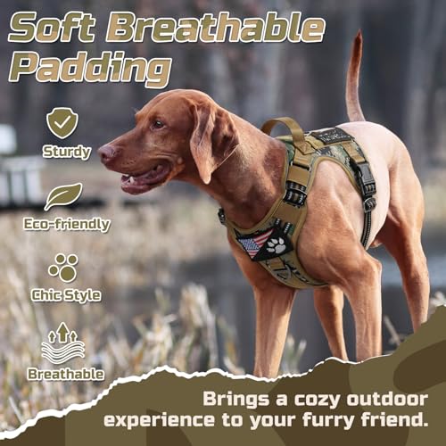 Tactical Dog Harness for Medium (Brown camo / Medium)