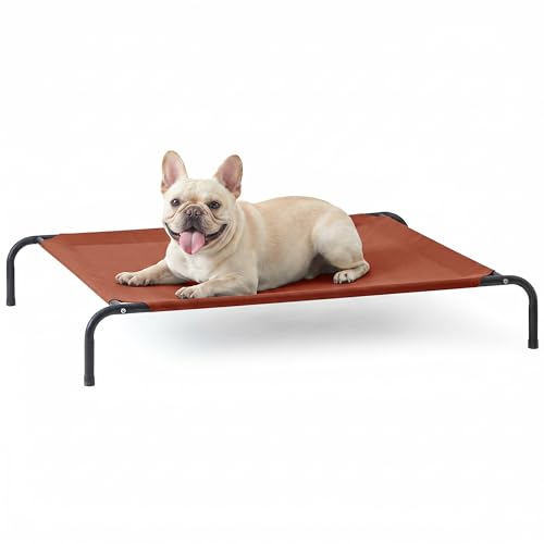 Elevated Cooling Dog Bed for Medium Dogs (Terracotta / 43" X 31.5" X 8")