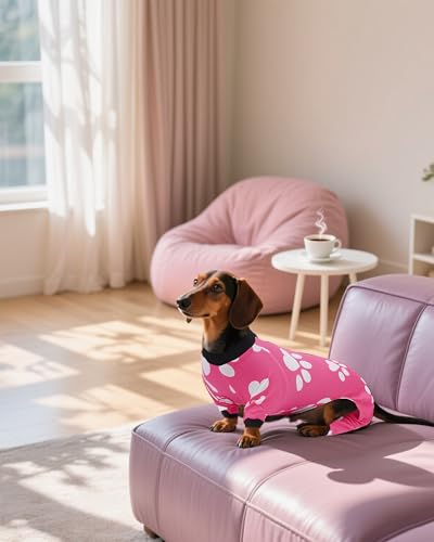 4 Pack Pink Dog Pajamas for Medium Dogs (Large)