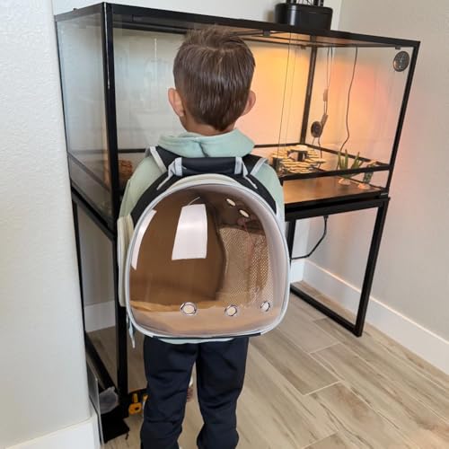 Small Animal Travel Backpack Carrier (Polarized-Brown)