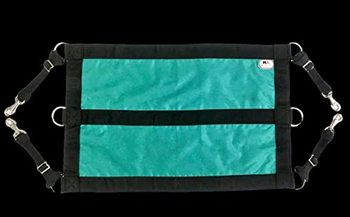 1200D 29"x19" Horse Stall Guard with Adjustable Straps and Hardware (Turquoise Black)