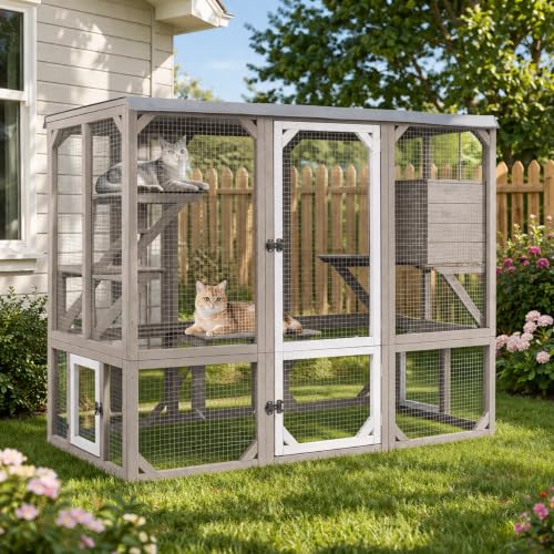 Catio Outdoor Cat Enclosure (59" L x 27.5" W x 47.2" H)