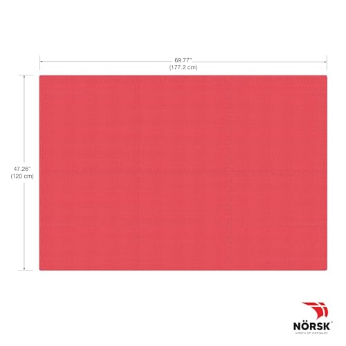 Reversible 1 2" EVA Foam Gym Floor Tiles (6 Tiles - 24 Sq. Ft. / Red / Black)