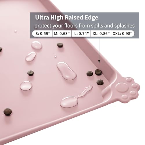 Silicone Pet Feeding Mat (Misty Rose / 22" x 14")