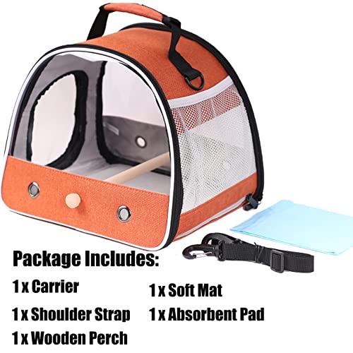 Small Bird Travel Carrier (Orange)
