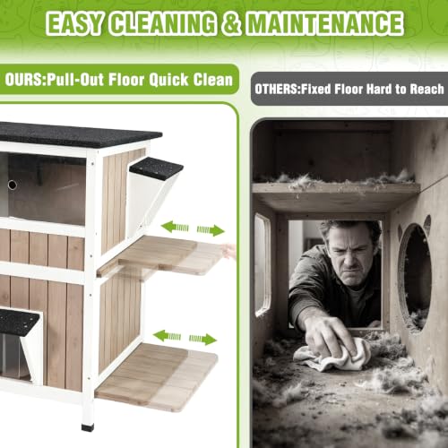 Extra Large Outdoor Heated Cat House Insulated 2