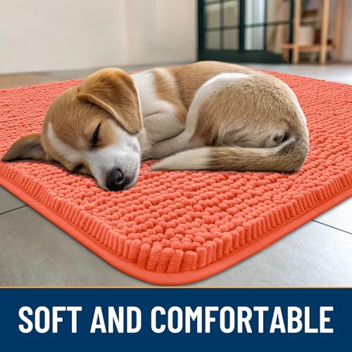 Dog Door Mat for Muddy Paws 48x30 (Coral / 48"X30")