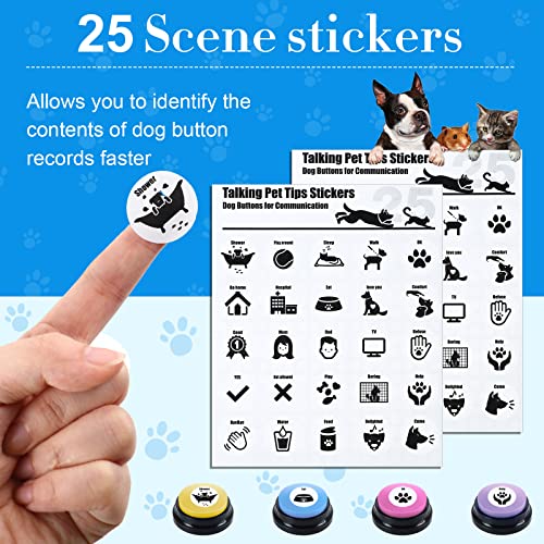 16 Pcs Voice Recordable Dog Buttons for Communication (Classic Colors)
